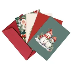 Clairefontaine Korrespondenzset »Weihnachten« C6 8 Karten mit Umschlag rot, 11x15.5 cm