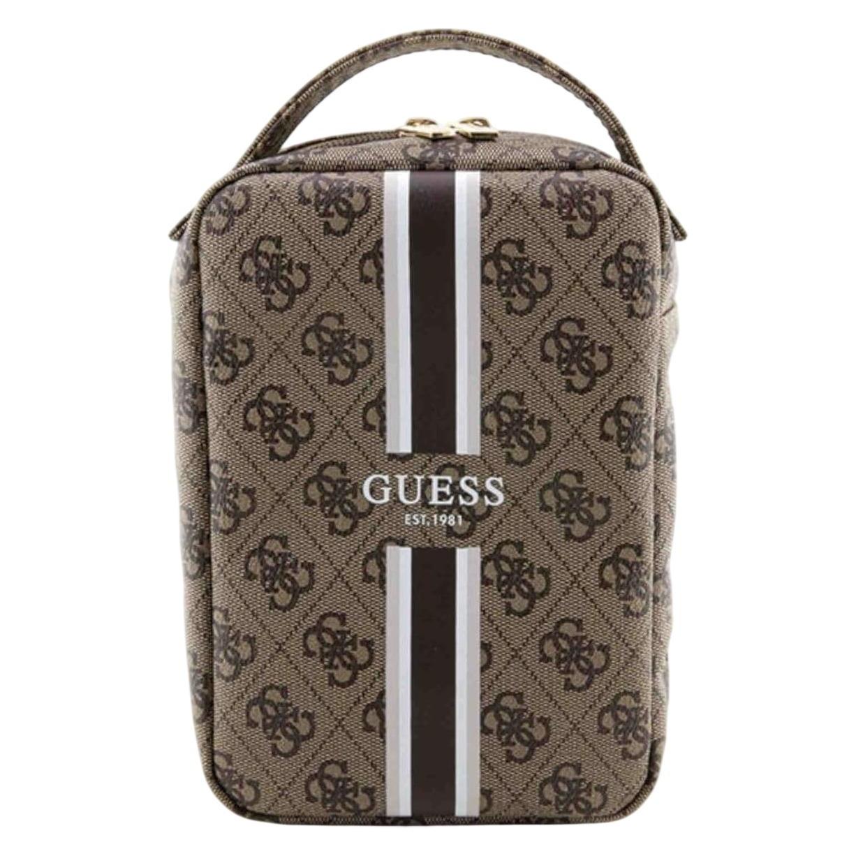 Guess PU 4G Printed Stripes Travel Universal Bag - brown (Universal) (GUHBP4RPSW)