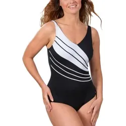 Trofe Chlorine-resistant Swimsuit Schwarz/Weiß Polyester 36 Damen