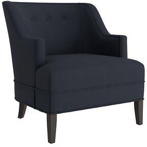 Midtown Leather Chair - Navy Leather, Navy Sierra - Ballard Designs
