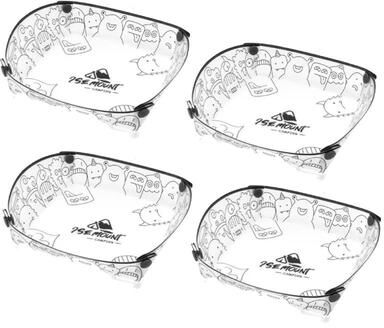 Discount Dollar Deals Collapsible Bowl Set Outdoor Camping, Foldable Tableware Ultralight, Portable Plastic Folding Bowl Dinner Plate Cup 4pcs Dinner Plates