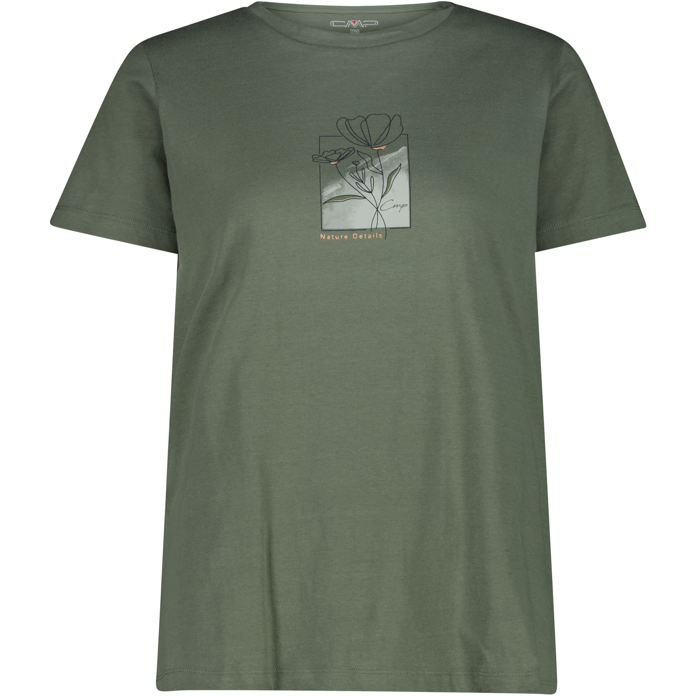 CMP Damen T-Shirts oliv Größe M Lifestyle Hautfreundlich