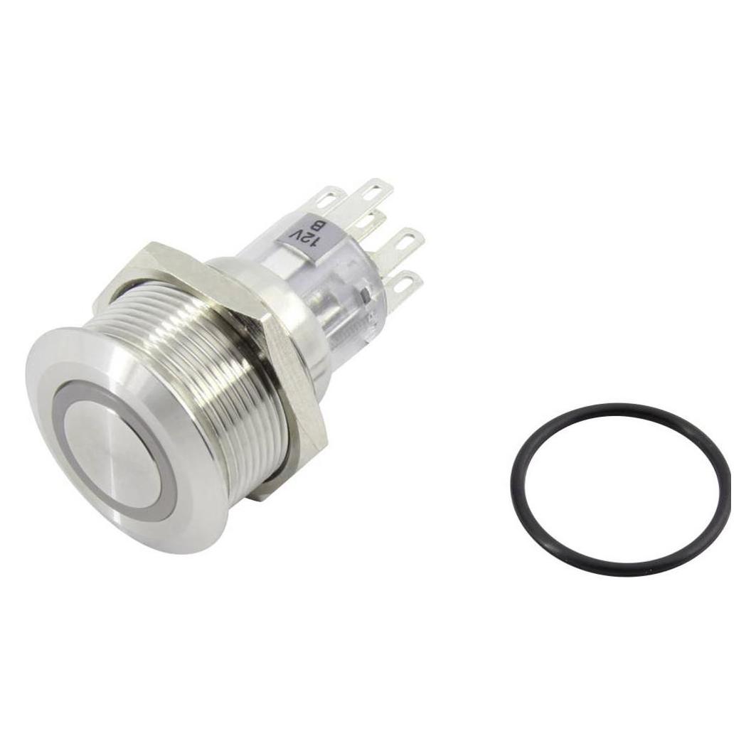 Tru Components 1602505 TC-GQ22-A-22ZE/B/12V/S203 Druckschalter 2 x Aus/Ein ras (1602505)