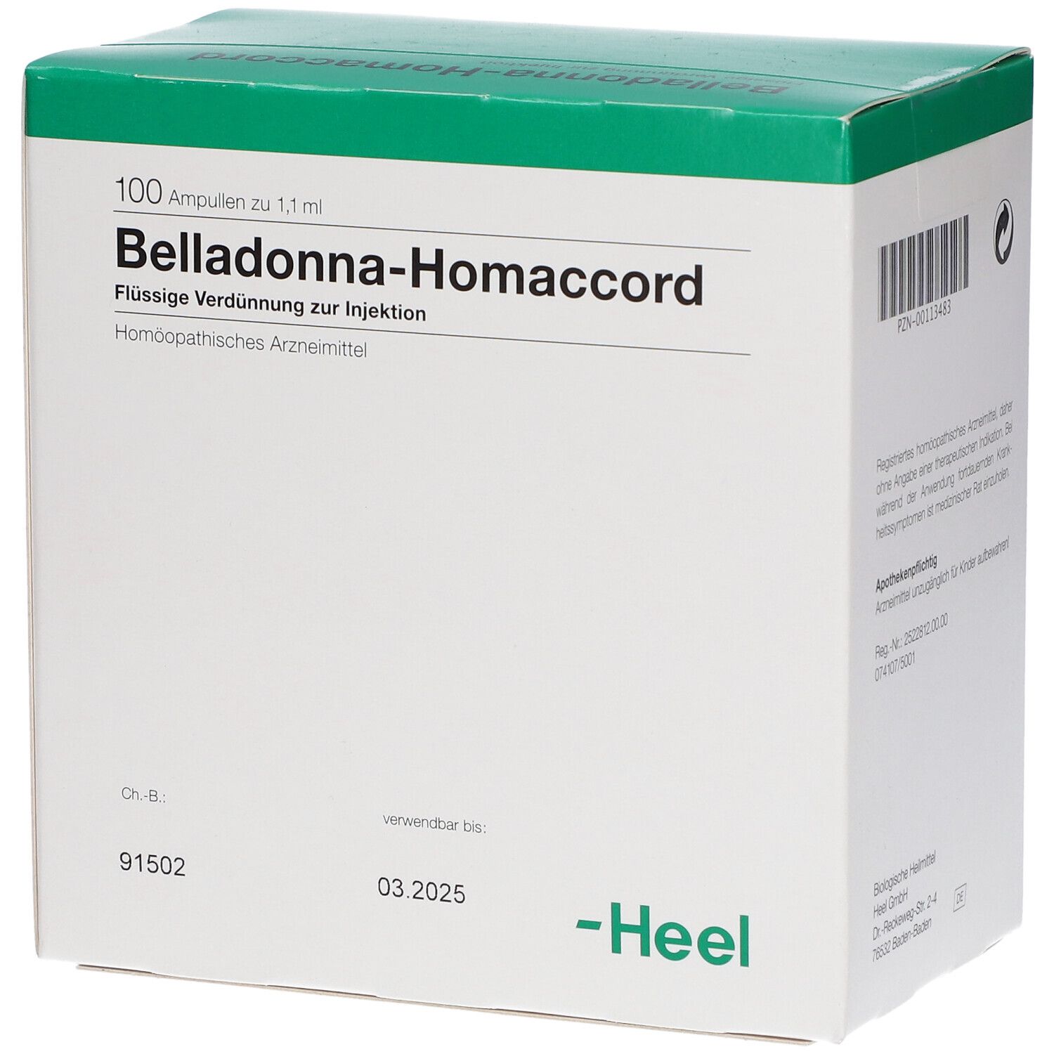 Belladonna Homaccord Ampullen 100 St