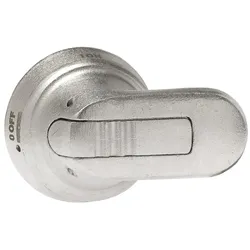 ABB OHM65L6 Edelstahlgriff grau 65 mm Wellen-ø 6 mm IP66 Beschriftung 0 OFF-1 ON 1SCA022739R1070