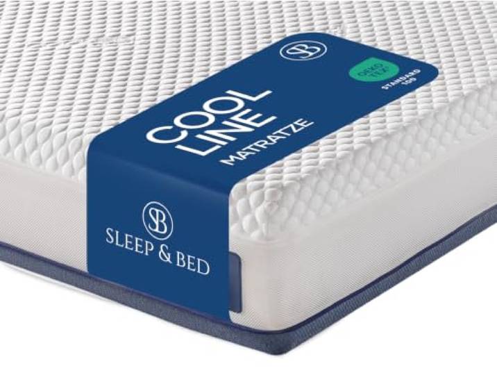 SLEEP&BED Cool Line matratze 80x200 Kaltschaummatratze H3 26 cm HR-Schaum Visco-Gel-Matratze, Kühlender Bezug mit 3D-Spacer, atmungsaktiv, bei 30 °C waschbar