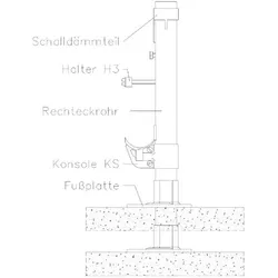 Zehnder Zubehör Standkonsole STF 3 H: 910 weiß RAL 9016, 721121 721121