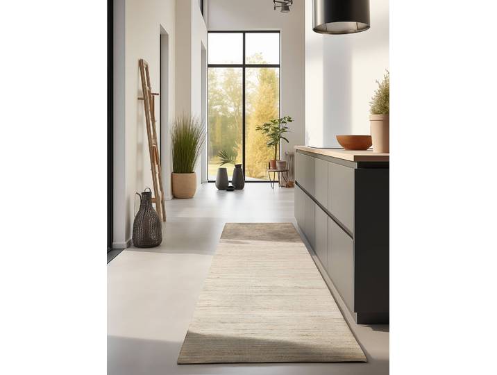 Jute-Läufer Dhaka 80 x 0 x 200cm Beige/Beige
