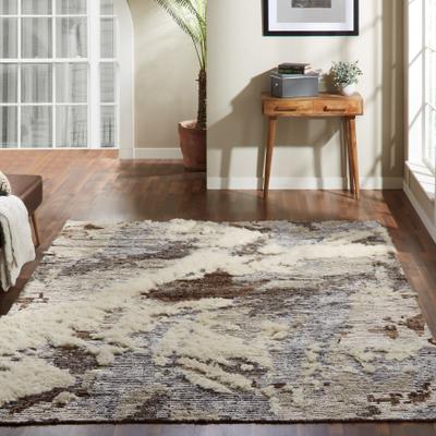 Rio Carbon Loft Silkina Granite Earth Shag Area Rug