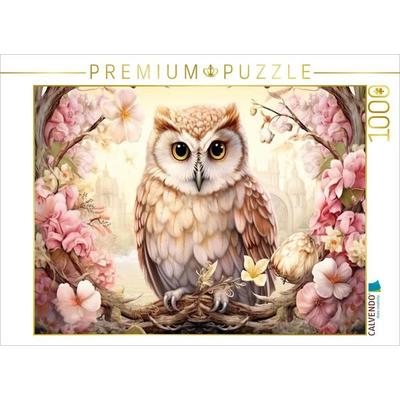 CALVENDO Puzzle Neugierige Eule | 1000 Teile Lege-Größe 64x48cm Foto-Puzzle für glückliche Stunden