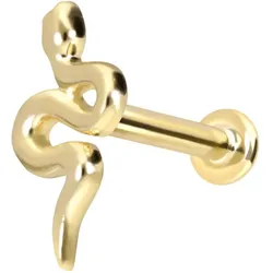14 Karat Gold Labret mit Innengewinde SCHLANGE
