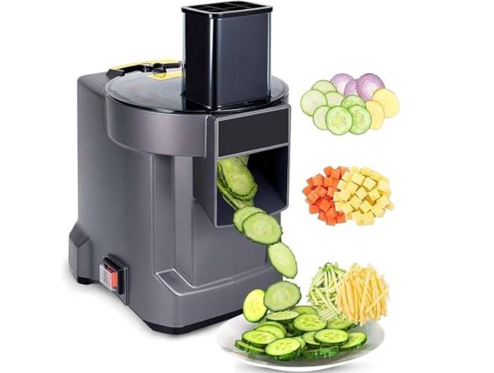 lealovengzh Elektrische 3-In-1-KüChenmaschine – GemüSeschneider, Hobel, Reibe 100W Automatischer GemüSeschneider, Kommerzieller GemüSe- Obstzerkleinerer, FüR Zwiebeln, Kartoffeln,Kohl,Zitrone A