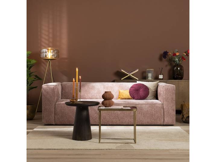 Bronx71 Chenille Sofa Memphis 3-Sitzer pink