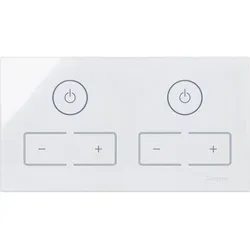 Kopp 854422010 HKi8-Glas-Sensor, 2-fach, für 2x Dimmer, Farbe: weiß