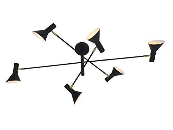 it's about RoMi Deckenleuchte Izmir - Schwarz/Gold - 124x124x40cm - 6L