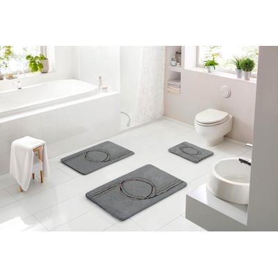 Badematte BATEX "Bolia", grau, H:27mm, Polyacryl, Badematten, Badematte, extra weiches und pflegeleichtes Garn