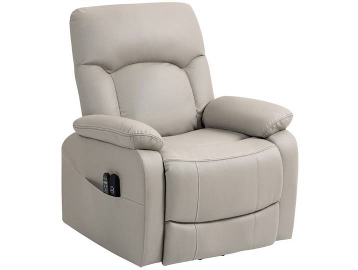 Fauteuil Releveur Électrique Varion Confort Massant Chauffant Inclinable Gris Clair