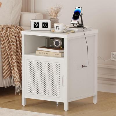 No Side Table with Charging Station