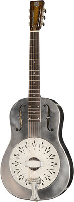 National Reso-Phonic Raw Steel Single Cone 12 Fret Raw Steel