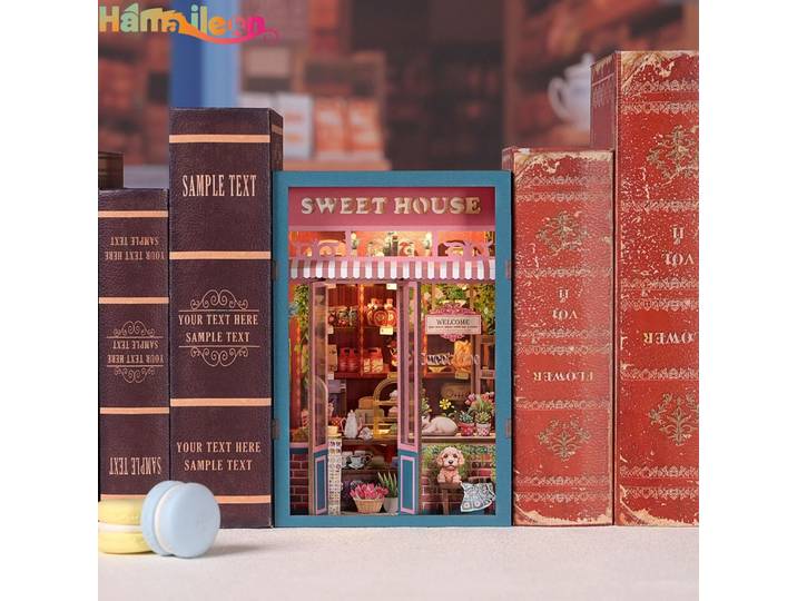Hamaileon Kit de maison miniature bricolage Kit de maison de poupée en bois, kits de construction-anniversaire Noël artisanat loisirs cadeau pour adultes, adolescents enfants