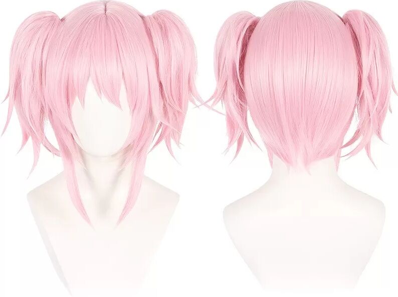 INF Pinke Cosplay Perücke - 100% Hochtemperaturfaser, perfekt für Anime Rollenspiele & Partys