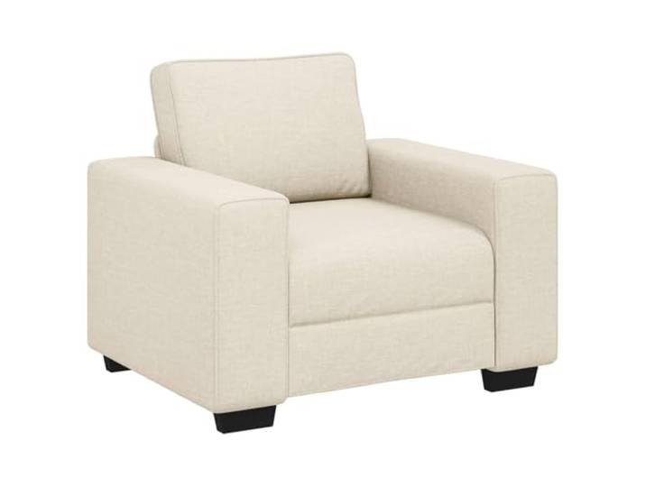 Makastle Sofa Couch Sessel Beige 100 cm Leinenmischgewebe
