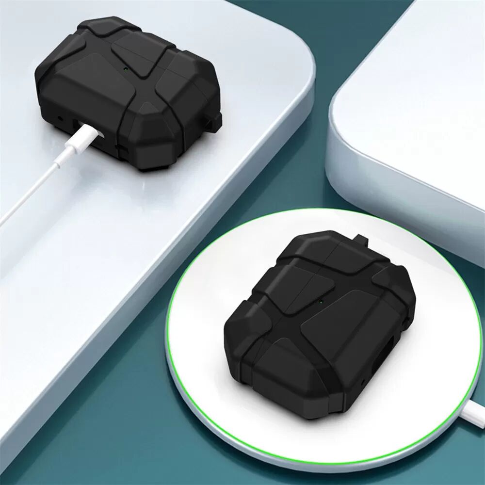 INF TPU Schutzhülle kompatibel mit AirPods Pro 2 - Stoßfest & Staubdicht Bluetooth Kopfhörerhülle Schwarz