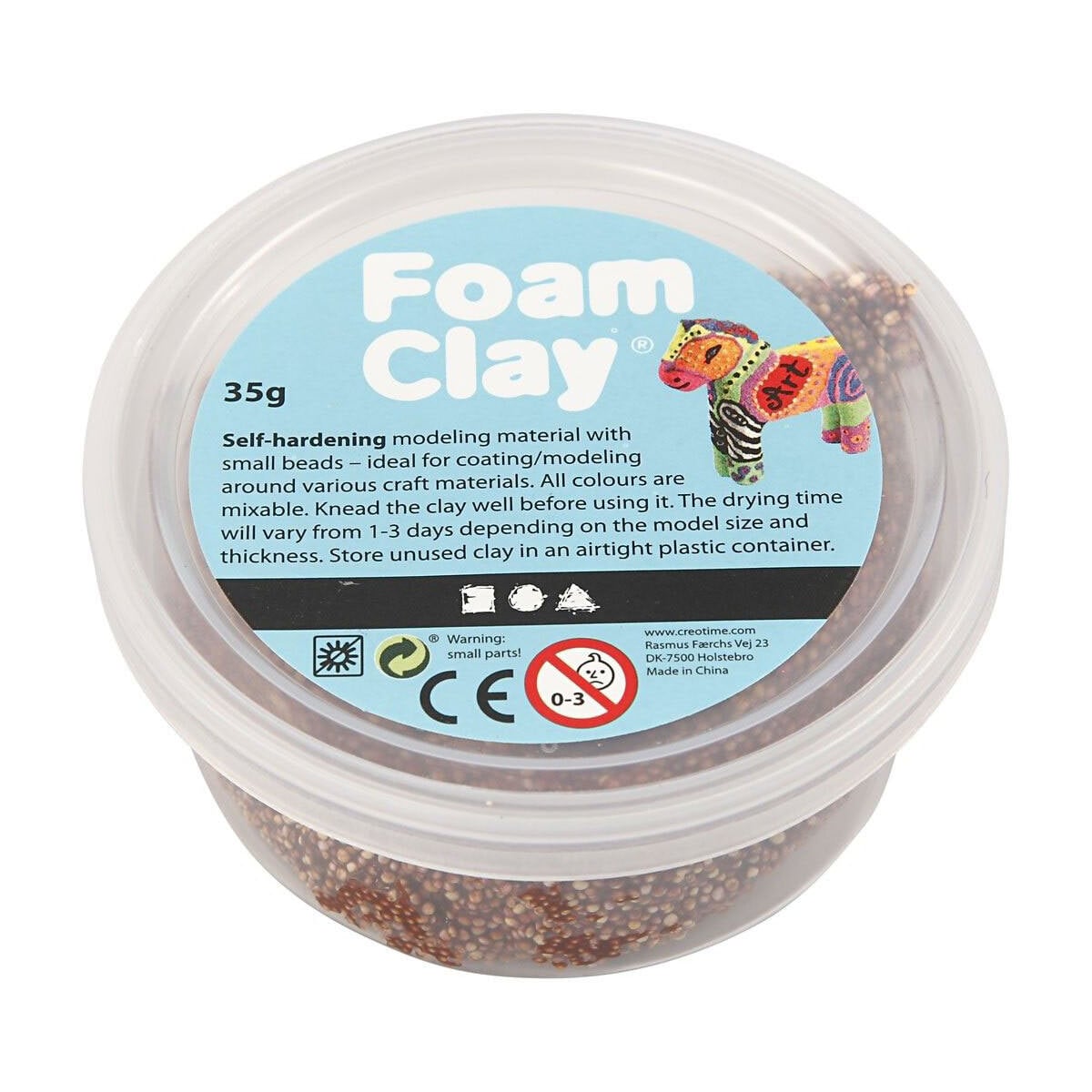 Foam Clay Zelfuithardende modelleerklei met schuimbasis, bruin