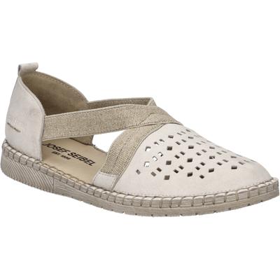 Slipper JOSEF SEIBEL "Sofie 44, offwhite", Damen, Gr. 40, weiß (sanftes weiß), Obermaterial: 100% Rindsleder Leather cow., Schuhe Slipper