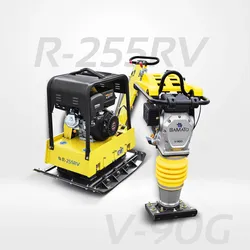 BAMATO Baumaschinen-Bundle | Reversierbare Rüttelplatte R-255RV & Vibrationsstam...