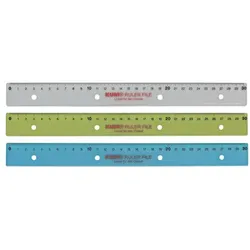 KUM Lineal zum Abheften 30 cm mehrfarbig