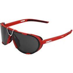 100%, Unisex, Sportbrille, Westcraft (soft tact red, Black Mirror), Rot