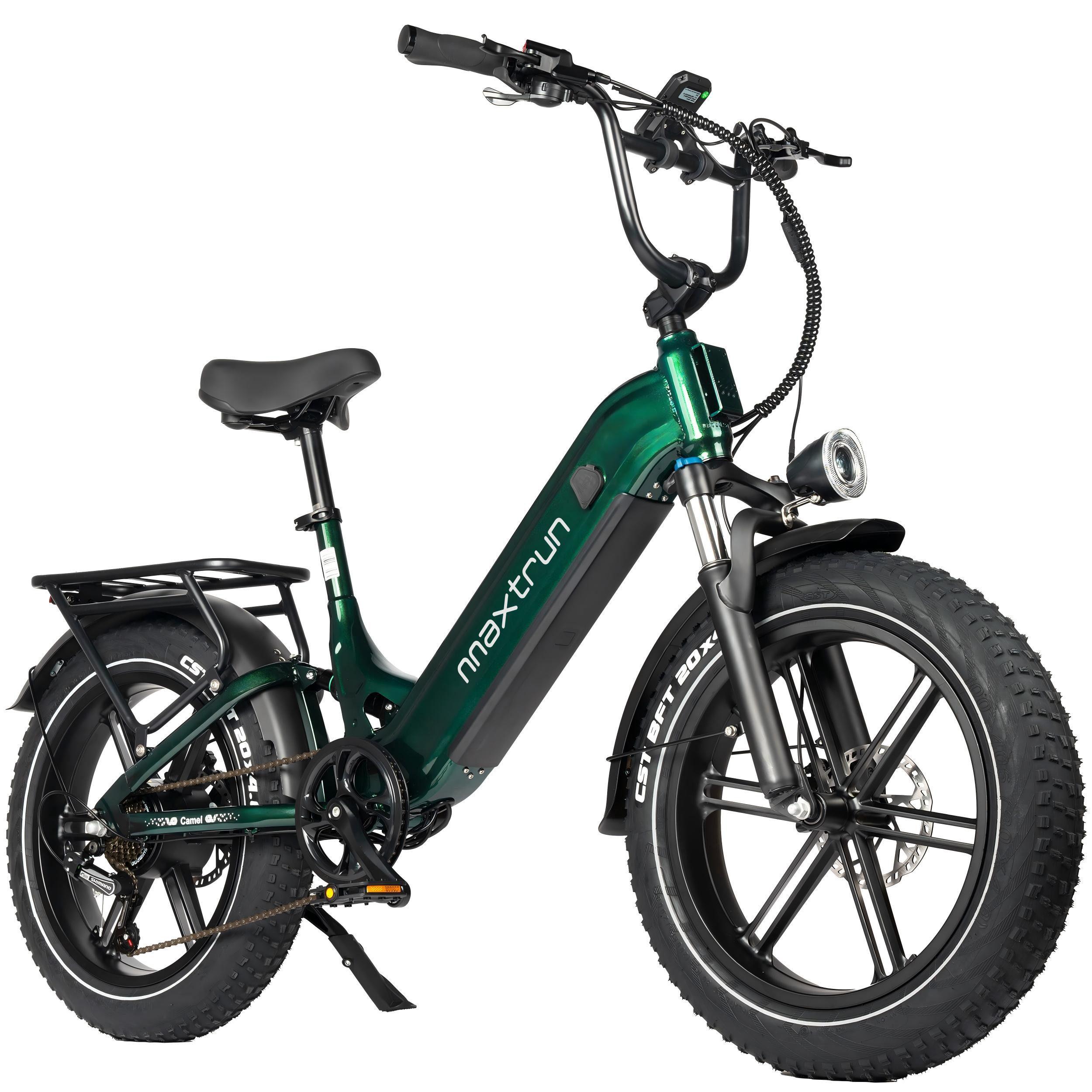 20 Zoll Fatbike E-Bike mit 864Wh Akku und bis zu 120 km Reichweite, 250W Heckmotor mit 60 Nm Drehmoment, Shimano 7-Gang, Fatbike-Reifen mit Federgabel