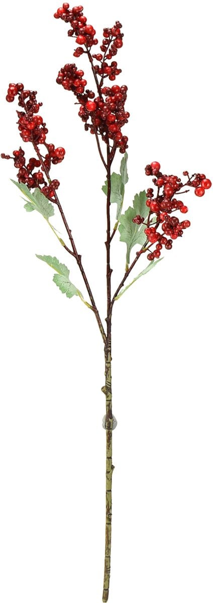 Viana Kunstmatige rode bessentak voor kerstdecoratie, 74 cm