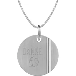 trendor 68535 Silber-Halskette mit Anhänger Danke, 50 cm