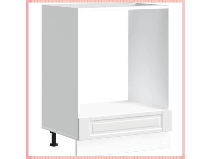 Armoire à four Porto - Bois d'ingénierie - Réglable - Rangement - Blanc - 60x46x81 5 cm
