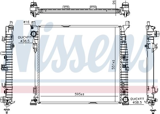 Nissens Kühler, Motorkühlung 67188 Für Mercedes