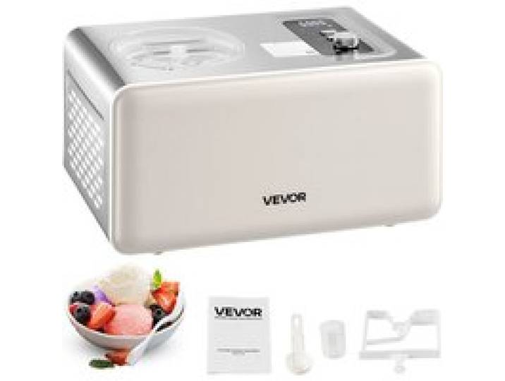 Sorbetière Automatique Capacité de 2 L-VEVOR-Compresseur Intégré-Machine à Glace Électrique sans Pré-congélation-avec 3 Modes
