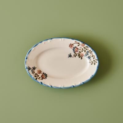 Depera Home Vintage Oval Porcelain Serving Platter