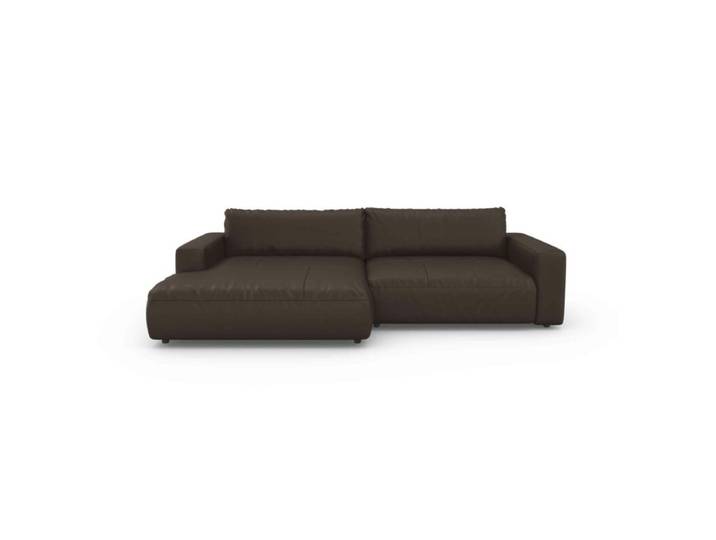 Musterring Lucia Sofa mit Lederbezug in verschiedenen Farben - Leder Puro mocca - links Modern, Zeitlos