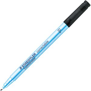 Staedtler Folienschreiber Lumocolor correctable, 305 F-9, Strichbreite 0,6mm, schwarz