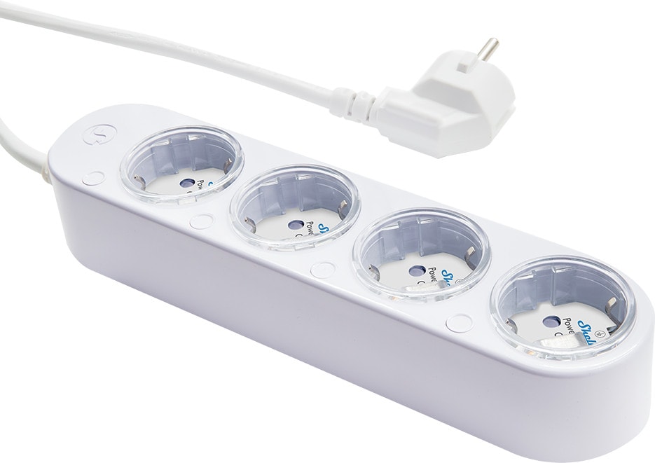 Shelly Power Strip 4 Gen4 Smarte Steckdosenleiste WLAN Zigbee Matter BT weiß
