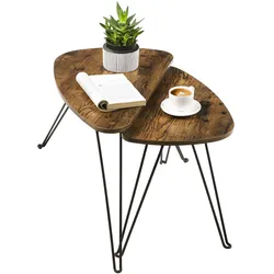 Songmics, Couchtisch + Beistelltisch, Havanna (60 x 38 x 47.50 cm)