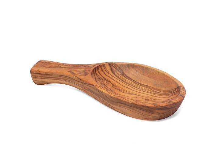 Schale Blattform, Tapasschale, 22 cm, Olivenholz