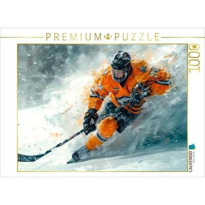 CALVENDO Puzzle Eishockey, Schlittschuhläuferische Geschicklichkeit | 1000 Teile Lege-Größe 64x48cm Foto-Puzzle für glückliche Stunden, Sonstige von ,