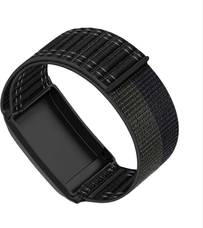 INF Bracelet de remplacement en nylon tressé à boucle Velcro compatible avec Whoop Le noir