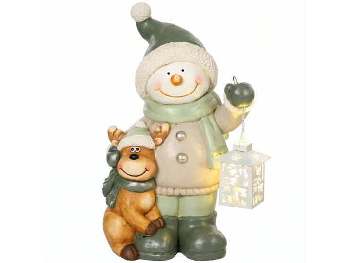 SCHNEEMANN-FIGUR Magnesiumoxid Metall Mehrfarbig