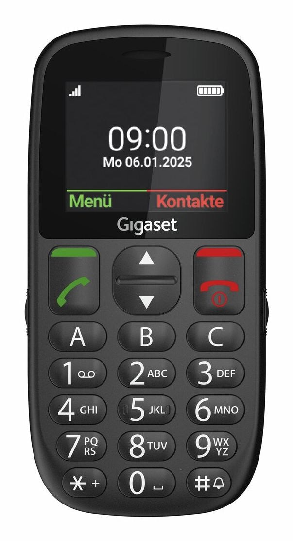 Gigaset GL395 2G Smartphone 5,59 cm (2.2 Zoll) 0,3 MP Single SIM (Schwarz) S30853-H1230-R1