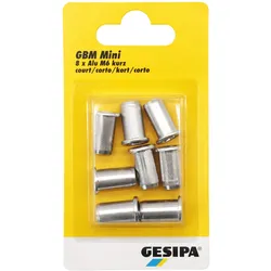 Gesipa Blindnietmuttern Mini-Pack - 8 Stück - M 6 Kurz - Alu - 1433673