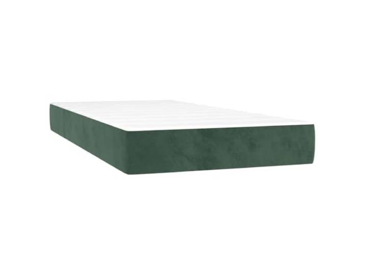 TUERYAFEK Taschenfederkernmatratze 80x200x20 cm Dunkelgrün Samt Mittelharte Unterstützung, Komfortschaum, Geräuschdämpfend, Für Rücken- und Bauchschläfer
